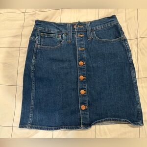 madewell mini denim skirt size 25